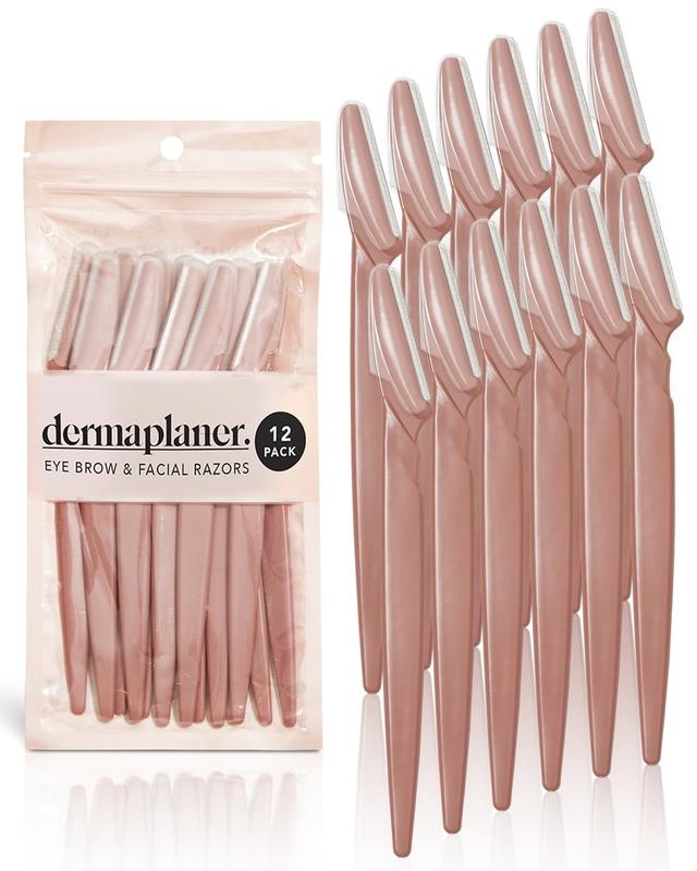 Terracotta dermaplaning tool, 12 pc. For face shaving, eyebrow trimming, facial hair removal for both women and men.