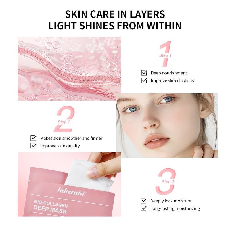 Collagen Deep Moisturizing Facial Mask, 5 Boxes set(4 Counts box) Hydrating Firming Face Mask, Brightening Face Masks for Women & Men