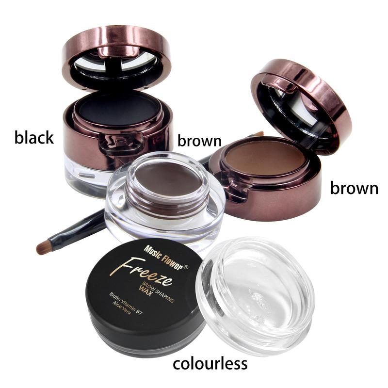 Eye Makeup Set, Transparent Eyebrow Wax with Eyebrow Brush, Waterproof Eyeliner & Long-lasting Eyebrow Cream, Eye Makeup Tool for Women