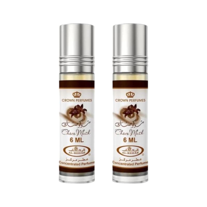 (Pack of 2) Choco Musk - 6ml (.2 oz) Perfume Oil Roll-On by Al-Rehab Aroma Fragrance