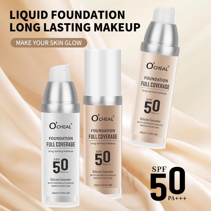 2pcs Liquid foundation, flawless coverage all day, temperature-sensitive skin tone adjustment, long-lasting and delicate skin formula