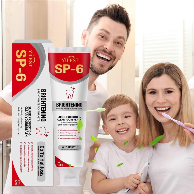 SP-6 Toothpaste Oral Health Management, Fresh Breath120g SP-6 Deep Clean Toothpaste for Men & Women - Sensitive Gums, Whiter Teeth, Fresh Breath & Deep Cleaning