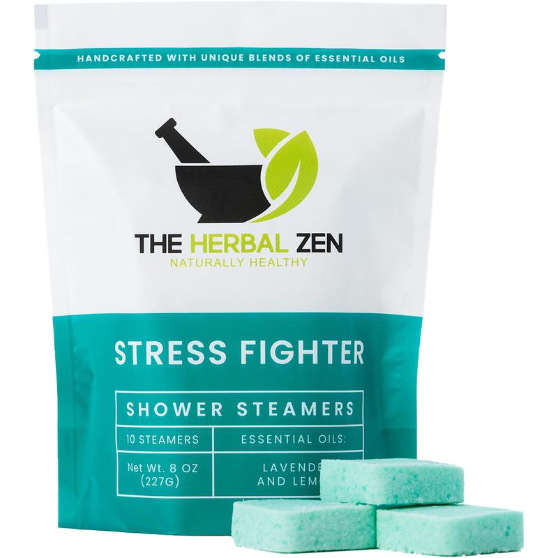 The Herbal Zen - Stress Fighter Shower Steamers with Essential Oils, Made in USA - Citrus and Floral Aroma - Comfort, Body Care