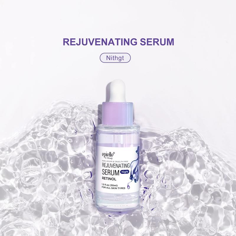 Retinol Night Serum | Rejuvenating, Repair, Renew, Brighten | Targets Fine Lines and Wrinkles Radiant Skincare Brightening Gentle