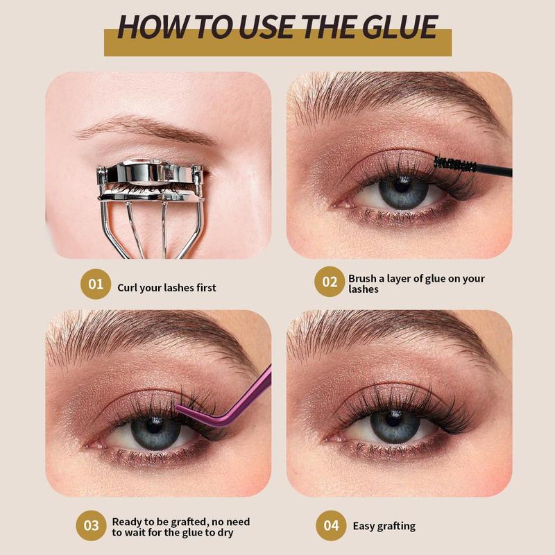 Double-ended 2 In 1 Eyelash Glue, Long Lasting Eyelash Glue, Professional Makeup Tools For Women