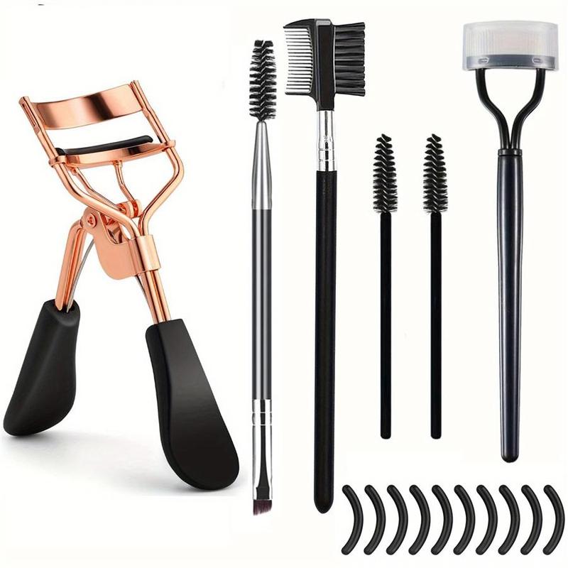 Eyelash Curler & Eyebrow Brush Set, 16pcs set Eyelash Curler & Eyebrow Brush Set, Professional Eye Makeup Tools for Women