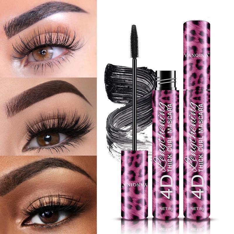 Makeup Set 2 In 1 Mascara & Eyeliner, Long Lasting Smudge Proof Lengthening Multiplying Volumizing Curling Mascara, Eyelash Extensions, Precise Flexible Fine Tip Eye Liner, Eye Makeup Products