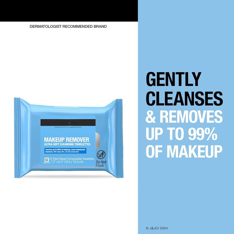 Makeup Remover Wipes, individually wrapped. Ideal for waterproof makeup, travel and on-the-go. 20 count in total.