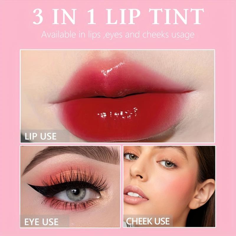 24 Colors Lip Tint Stain Mini Liquid Lipstick Set, Moisturizing Lip Gloss, Multi-Use Lip And Cheek Tint, Long-Lasting & Non-Stick Cup, Vivid Color