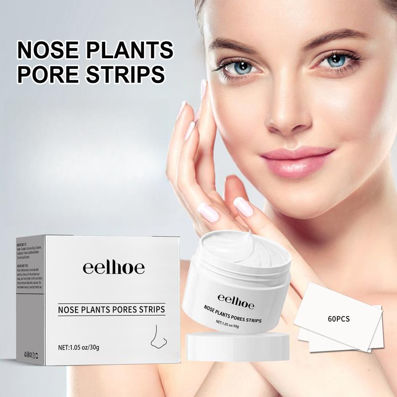 EELHOE Nose Pore Cleaning Mask, 60pcs box ,Deep Cleansing Nose Pore Sticker, Facial Skin Care Product for Men & Women Comfort