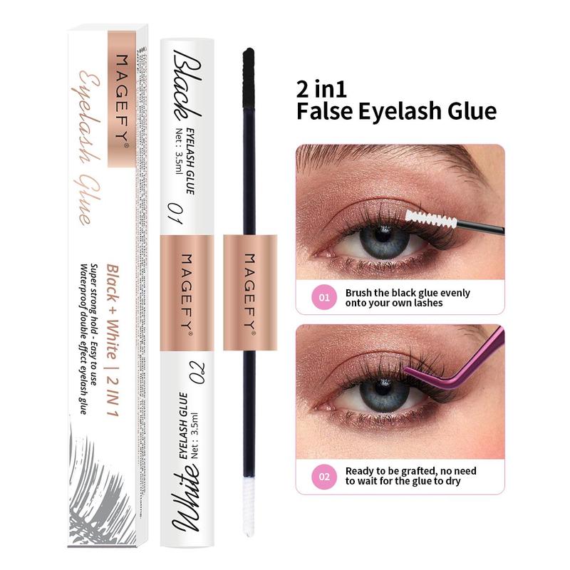 Double-ended 2 In 1 Eyelash Glue, Long Lasting Eyelash Glue, Professional Makeup Tools For Women