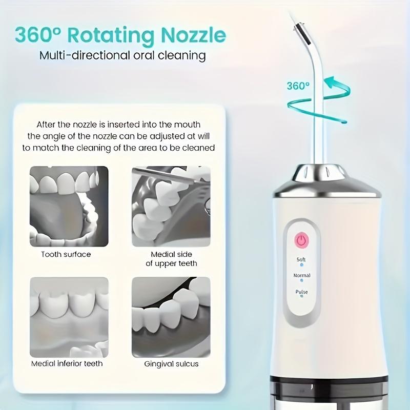 Efficient Water Flosser, Oral Care Tool, USB Rechargeable Water Flosser, Ideal for Teeth Cleaning, 2024 Cleaning Set,Daily Essential Storage Must Have