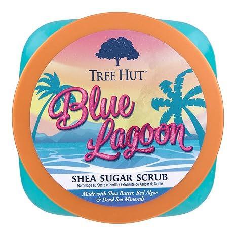 Tree Hut Blue Lagoon Shea Sugar Scrub | Exfoliating Body Scrub Removes Dead, Dry Skin for a Soft & Hydrated Feel | Nourishing Essential Body Care | 18 fl oz.