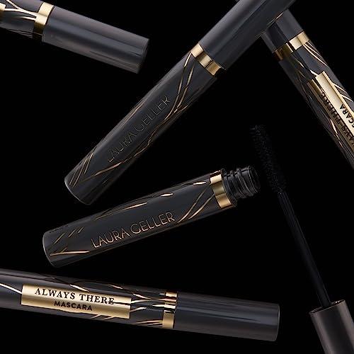 LAURA GELLER NEW YORK Always There Waterproof Lengthening Mascara in Black - Lengthening, Defining, Curling, Buildable Formula Eye Makeup- Innovative Lengthening Brush - 1 count