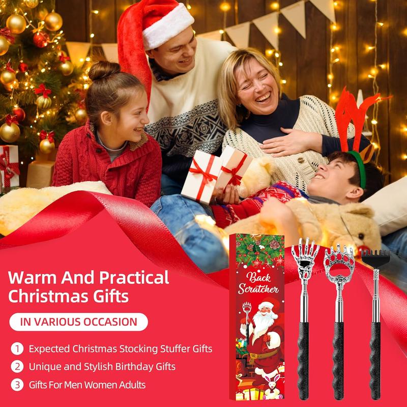 Back Scratcher Extendable Christmas Gifts Stocking Stuffer for Men Women Dad Adults Teens Funny Telescoping Manual Back Massage Cool Gadget Tool for Back in Christmas Gifts Box