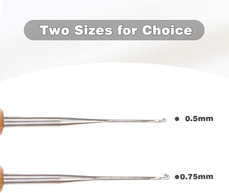 Dreadlock Crochet Hooks,Crochet Needles for Hair,Interlocking Tool for Locs,Hair Crochet Hook Loc Needles for Dreadlocks Braid Craft(Mixed Hooks,3PCS:0.5mm)