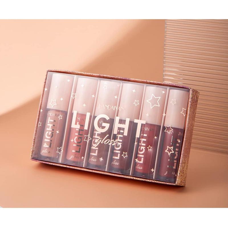 Lip Oil light lipgloss set, moisturizing Hydrating Lip Glow oil lip gloss kit high shine lip plumping glass finish liquid lipstick for women (set A)