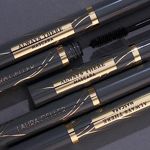 LAURA GELLER NEW YORK Always There Waterproof Lengthening Mascara in Black - Lengthening, Defining, Curling, Buildable Formula Eye Makeup- Innovative Lengthening Brush - 1 count