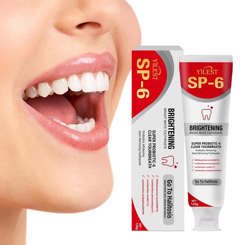 SP-6 Toothpaste Oral Health Management, Fresh Breath120g SP-6 Deep Clean Toothpaste for Men & Women - Sensitive Gums, Whiter Teeth, Fresh Breath & Deep Cleaning