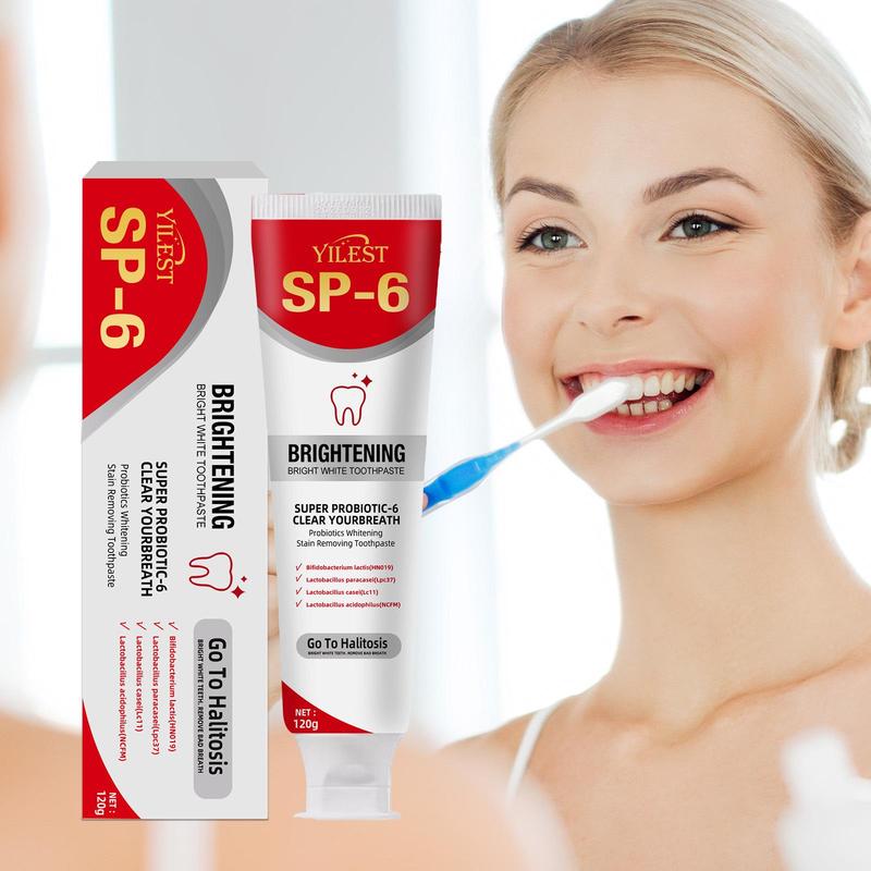 SP-6 Toothpaste Oral Health Management, Fresh Breath120g SP-6 Deep Clean Toothpaste for Men & Women - Sensitive Gums, Whiter Teeth, Fresh Breath & Deep Cleaning