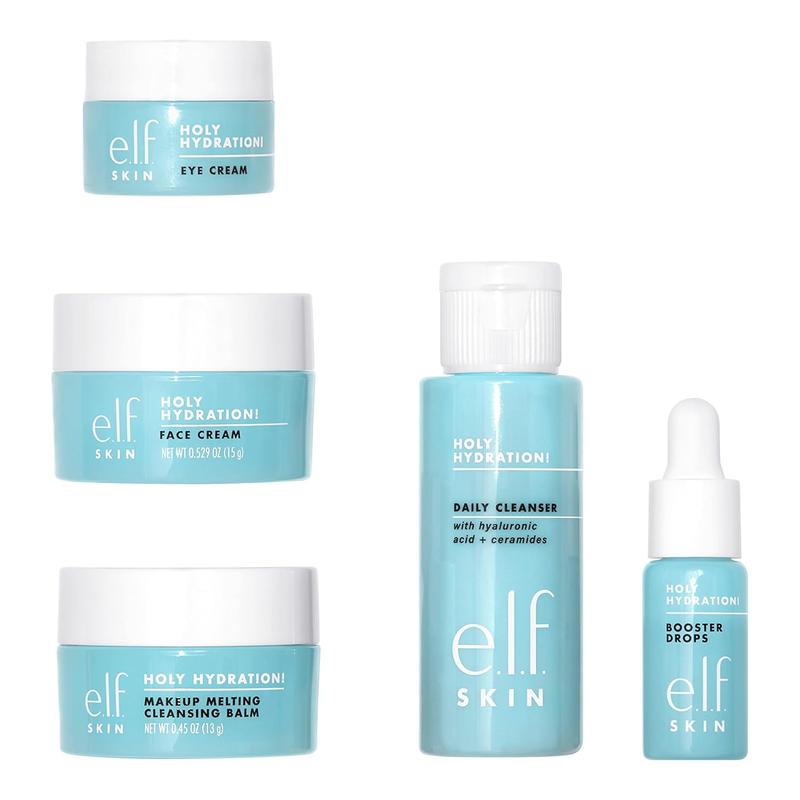 Hydrated Ever After Skincare Mini Kit, Cleanser, Makeup Remover, Moisturiser & Eye Cream For Hydrating Skin, Airplane-Friendly Sizes