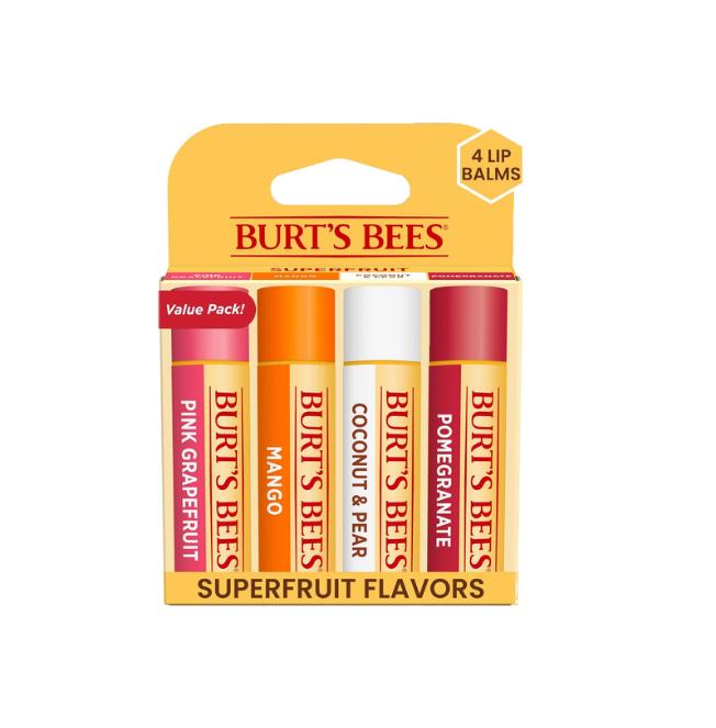 Burt's Bees Lip Balm Stocking Stuffers, Moisturizing Lip Care Christmas Gifts, Freshly Picked