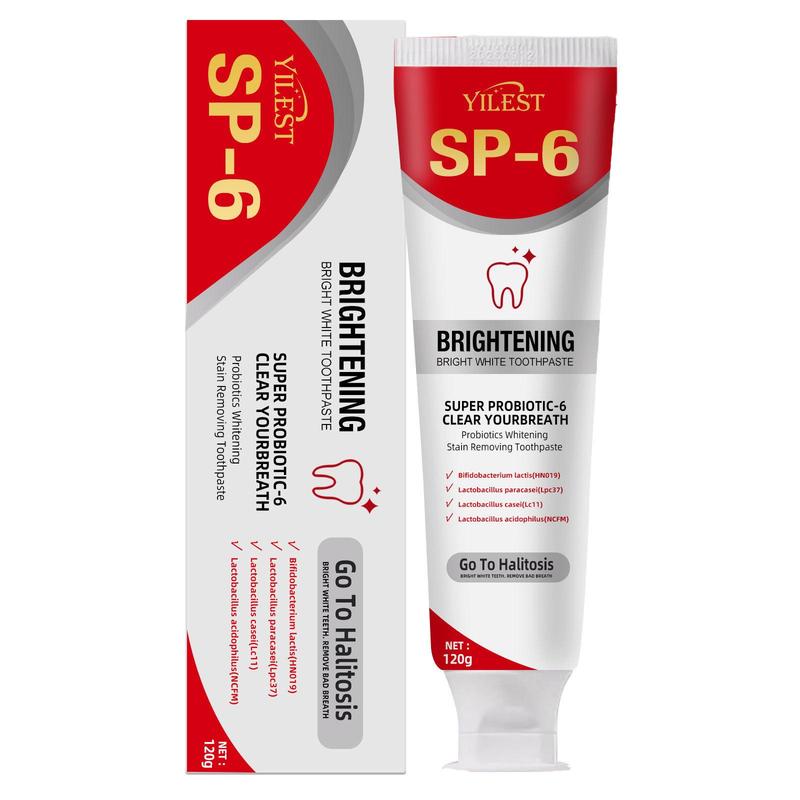 SP-6 Toothpaste Oral Health Management, Fresh Breath120g SP-6 Deep Clean Toothpaste for Men & Women - Sensitive Gums, Whiter Teeth, Fresh Breath & Deep Cleaning