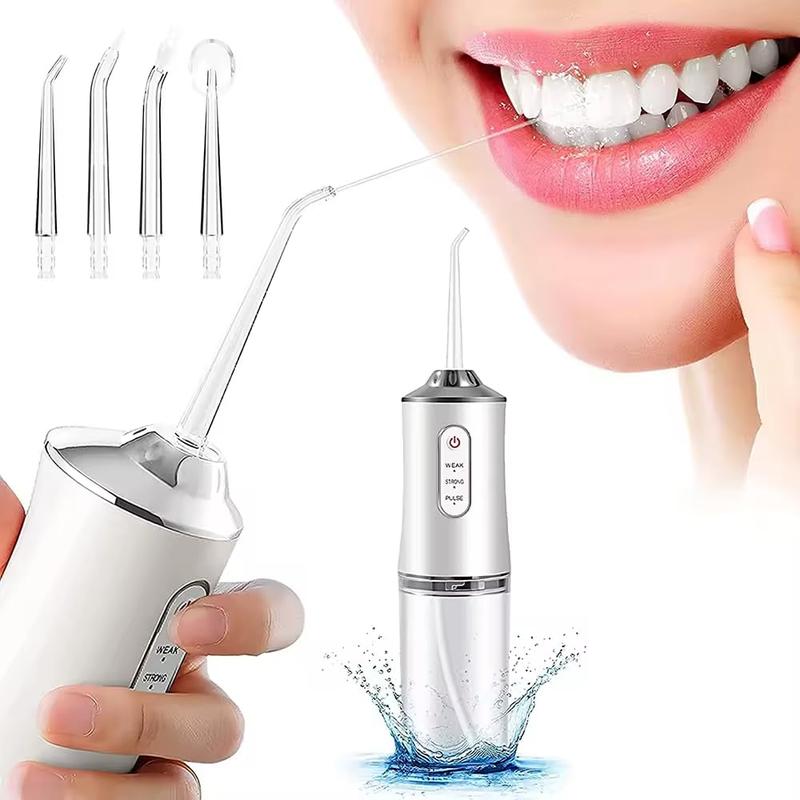 Rechargeable Dental Flosser - 3 Modes, 4 Nozzles, Easy to Take Along Christmas present