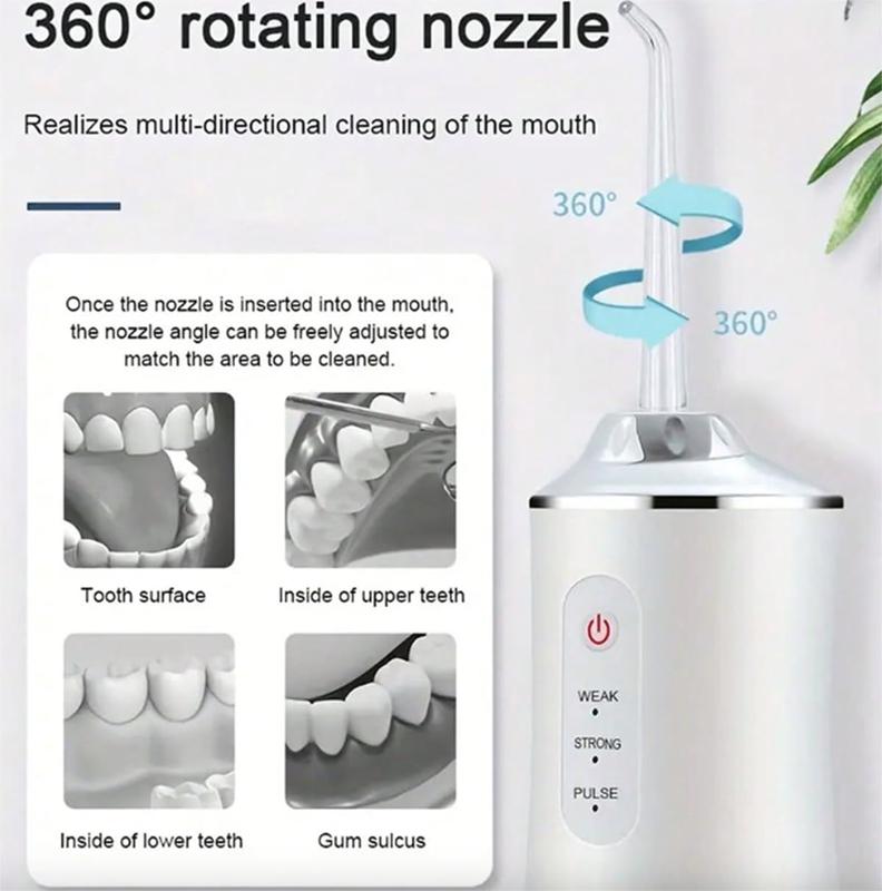 Rechargeable Dental Flosser - 3 Modes, 4 Nozzles, Easy to Take Along Christmas present