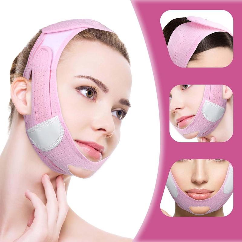 Reusable V-line Lifting Tape Breathable Double Chin Lift Strap Preventing Sagging Face Straps Comfortable Tightening Skin Lifting Mask Belt for Women Men Depuffing Innovative Lifting Tech