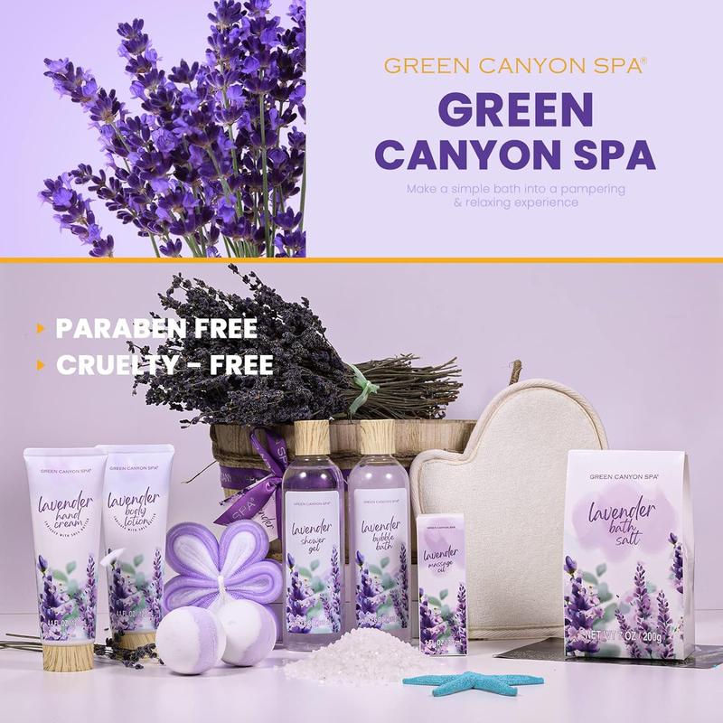 Bath Gift Sets for Women, 11pcs Lavender Spa Baskets Gift Kits, Relaxing Birthday Mothers Day Gifts for Mom