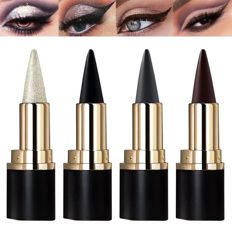 4 Colors Gel Eyeliner Set, Eyeliner Pencils, delineador de ojos contra el agua, Easy to Use, Eye Makeup for Women (4 Colors) Lipliner Matte Pack Waterproof