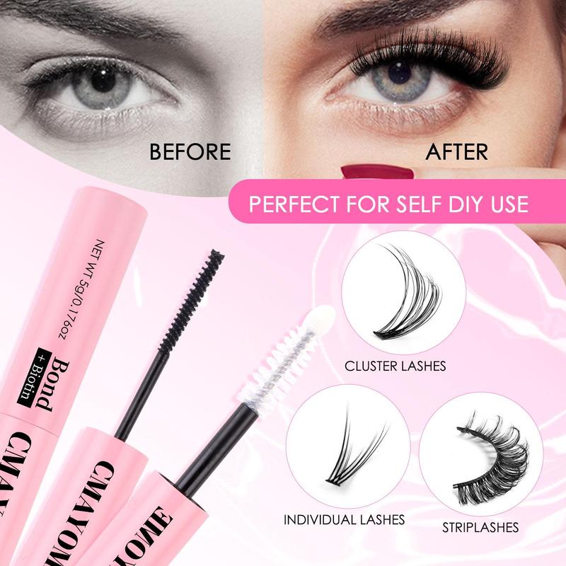 Long Lasting False Eyelash Glue, 4 Boxes Waterproof Eyelash Extensions Glue, Professional Eye Makeup Tool for Women & Girls