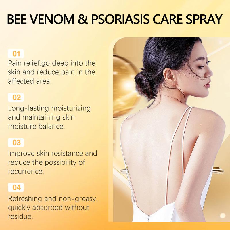 Bee venom psoriasis spray psoriasis spray herbal cooling anti-itch skin care dandrulight redness spray