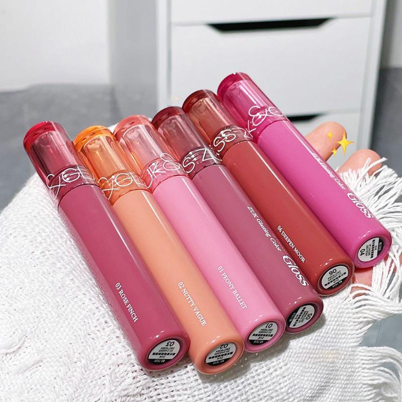 Long Lasting Lip Gloss, 6 Counts set Liquid Lipstick, Tinted Moisturizing Glossy Lip Glaze, Lip Makeup for Girls & Women