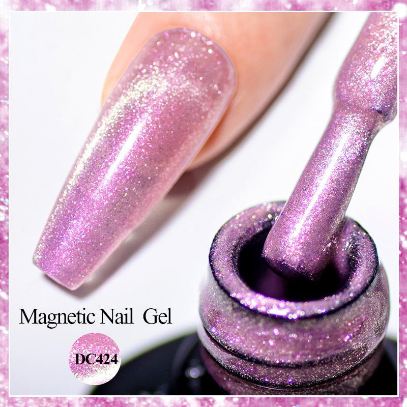 10 Colors Cat Eye Magnetic Gel Nail Polish with Magnetic Stick, 13pcs set Semi-permanent Nail Art Aurora Glitter Cat Eye Gel Varnish with Top Coat Base Gel