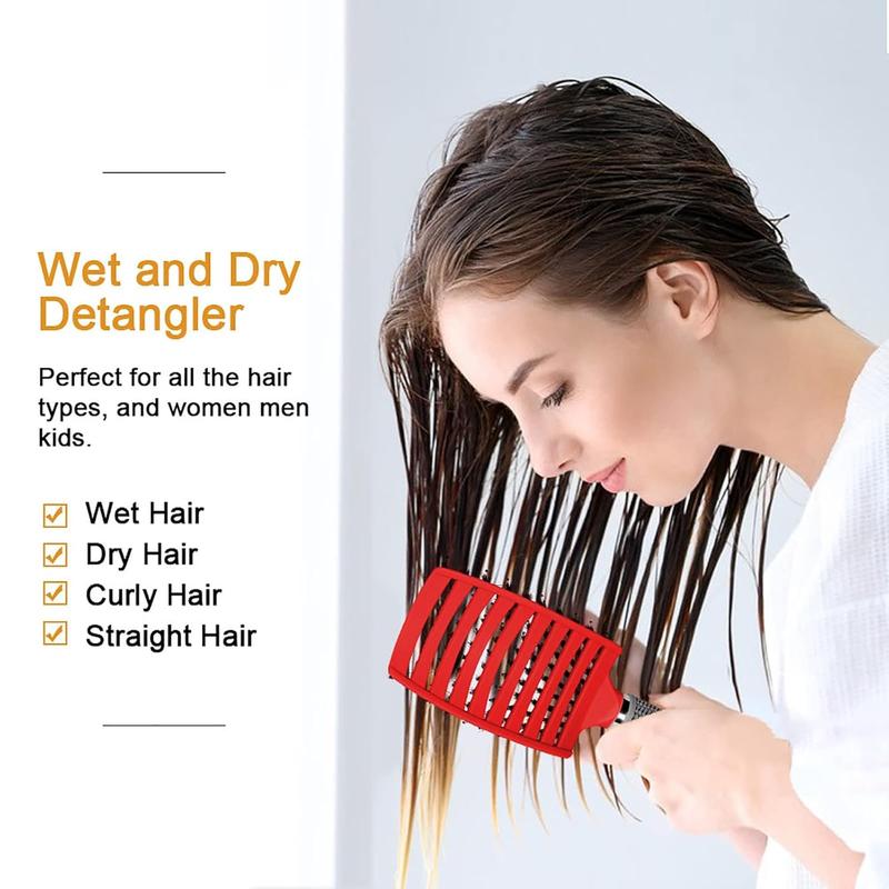 Hairstreaq Detangling Brush, Wet Dry Detangler Hair Brushes, Vented Detangling Brush, Fast Drying Styling Massage Hairbrush for Women & ' Long, Thick, Thin, Curly & Tangled Hair (Pink)