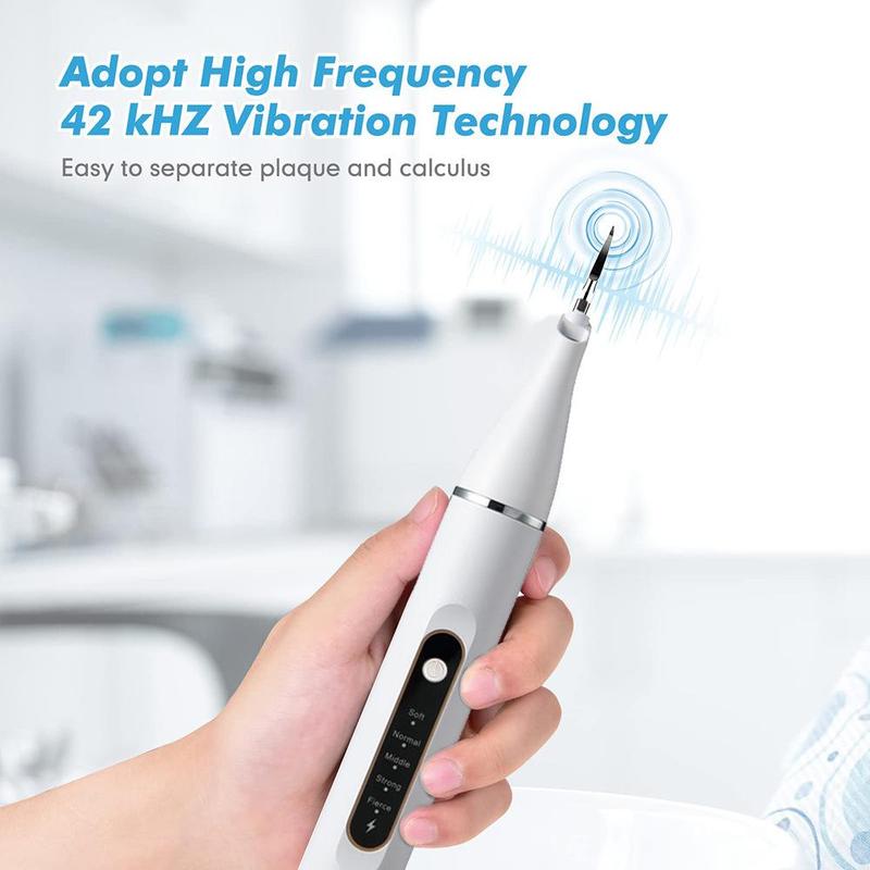 Portable Electric Teeth Cleaner, 1 Box Rechargeable Teeth Polisher with Tooth Tools & Replacement Heads, Oral Irrigator for Home & Travel