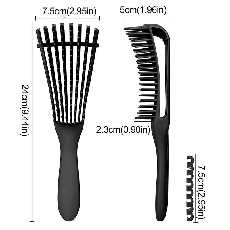 Hair Detangling Brush, 4 Counts Wet & Dry Hair Detailing Comb, Scalp Massage Comb, Curly Hair Detangling & Styling Tool, Hairdressing Comb for Women Men, Straight & Curl Hair Massaging Comb