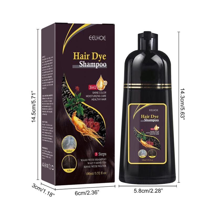 EELHOE Black Hair Shampoo Polygonum Multiflorum Essence Nourishes Cleans Repairs Black Soft Smooth Hair Shampoo