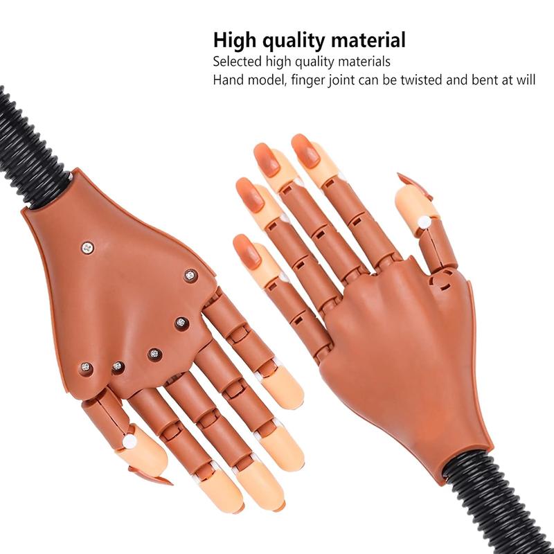 Practice Hand for  Nails, Flexible  Practice Hands  Kits,  Manican Hands for Nails Practice, Movable  Maniquin Hand with 300 count  Tips, File, Brush and Clipper