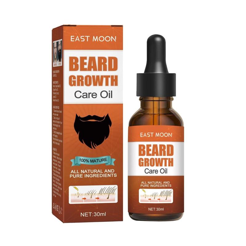 Beard Care Essence Oil, Beard Oil With Sandalwood Scent, Hydrating Moisturizing, Softening Beard, Strengthening Fibrous Roots, Deeply Absorb Natural Plant Essence To Maintain The Natural Color And Luster Of Beard Father's Day Gift