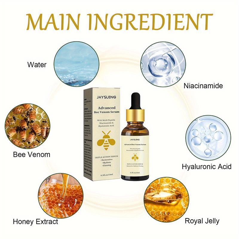 Bee Venom Serum, 5 Counts set Moisturizing Lifting Facial Skin Care Serum, Hydrating Nourishing Skin Care Product for Women & Men