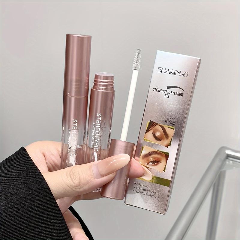 4-pack 3D Stereo Shaping Eyebrow Gel, Long-lasting Waterproof Quick-drying Eyebrow Gel, Natural Wild Eyebrow Shape, Eyebrow Shaping Gel With Brush Applicator