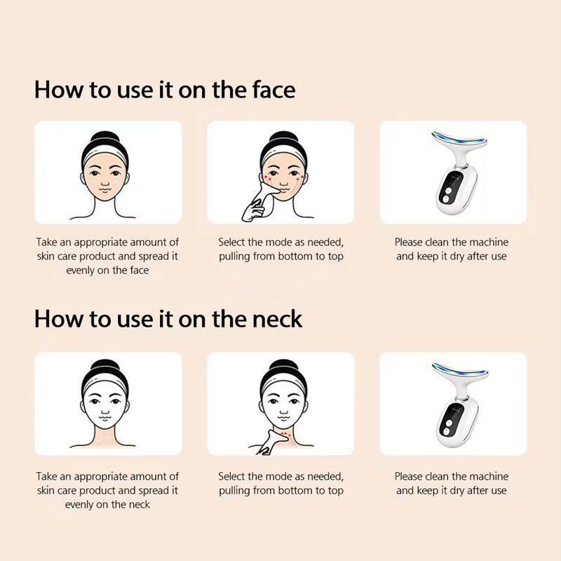 Neck Massager, Rechargeable Portable Neck Massager, Multifunctional Face Massager, Three Mode Neck Massager, Home Face and Neck Massage Tool, Massagers for Neck