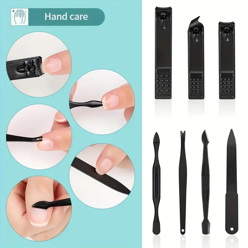 24-piece nail clipper set Stainless steel home nail clipper pedicure eyebrow clipper acne needle care kit