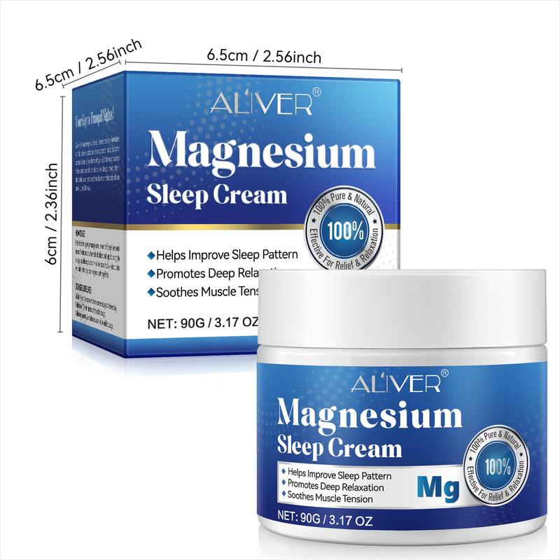 Magnesium Sleep Cream, 1 2 Counts Moisturizing Body Cream for All Skin Types, Soothing Skin Care Product for Women & Men