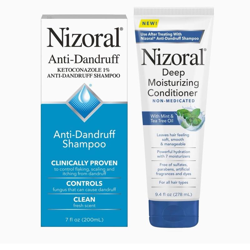 Nizoral Anti-Dandruff Shampoo +Conditioner,9.4 Oz Haircare Comfort Hydrating Moisture Cleanser Cleansing Hydrate Fungus Oil Tea Tree Mint Moisturizing