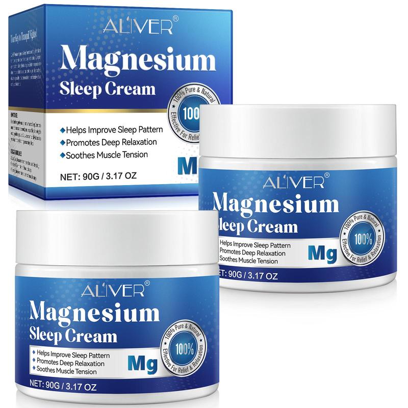 Magnesium Sleep Cream, 1 2 Counts Moisturizing Body Cream for All Skin Types, Soothing Skin Care Product for Women & Men