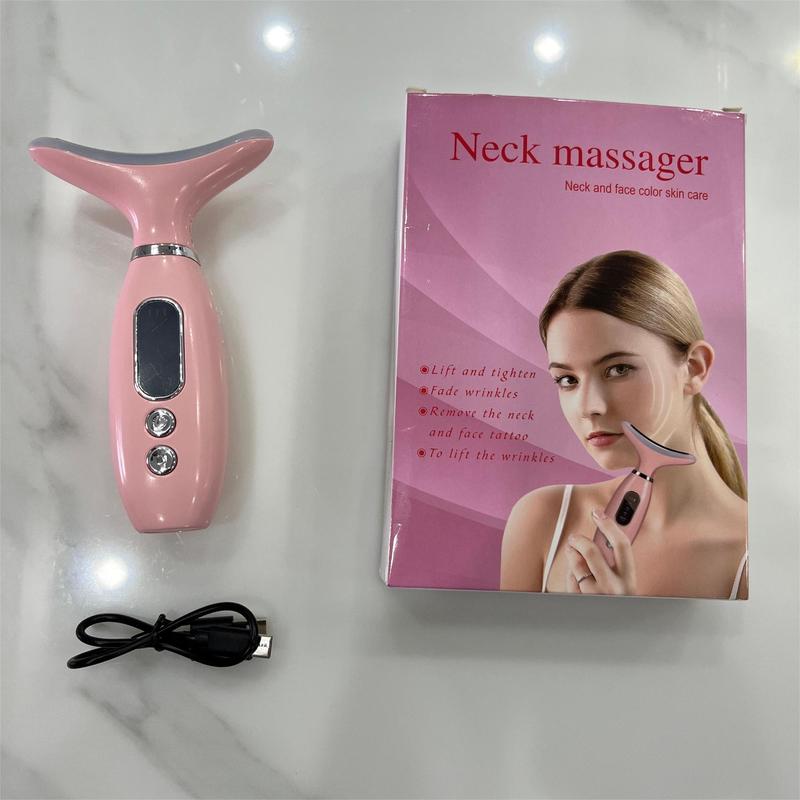 Neck Massager, Rechargeable Portable Neck Massager, Multifunctional Face Massager, Three Mode Neck Massager, Home Face and Neck Massage Tool, Massagers for Neck